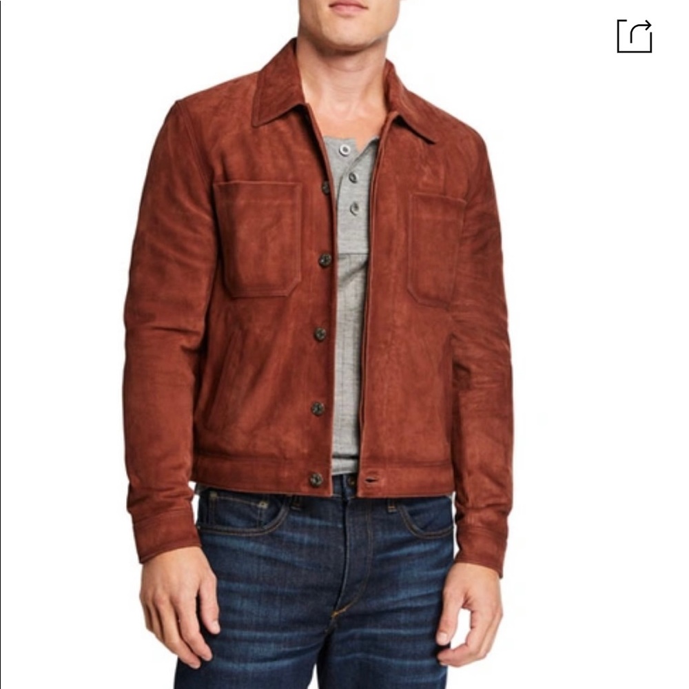7 For All Mankind Cognac Suede Jacket